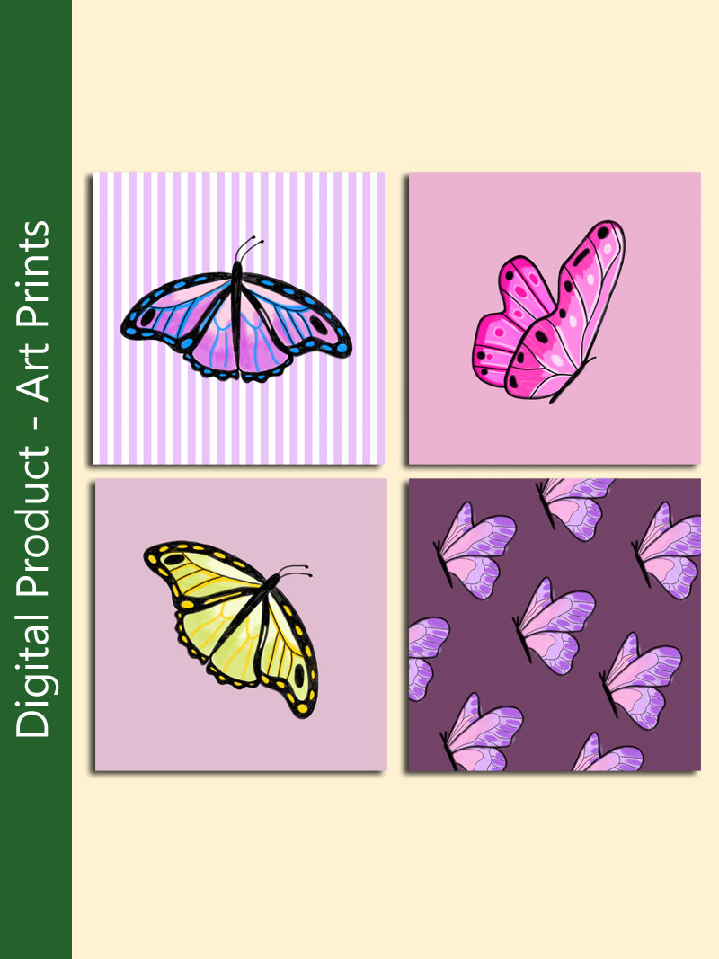 Digital Illustration Butterfly Set
