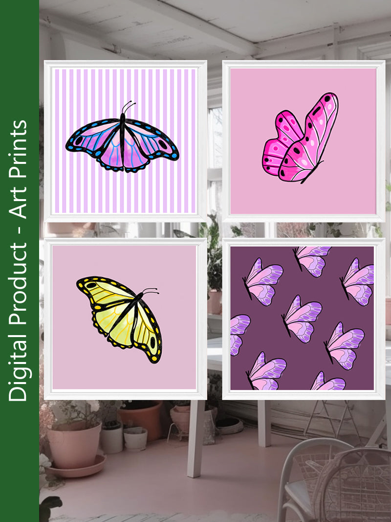 Digital Illustration Butterfly Set