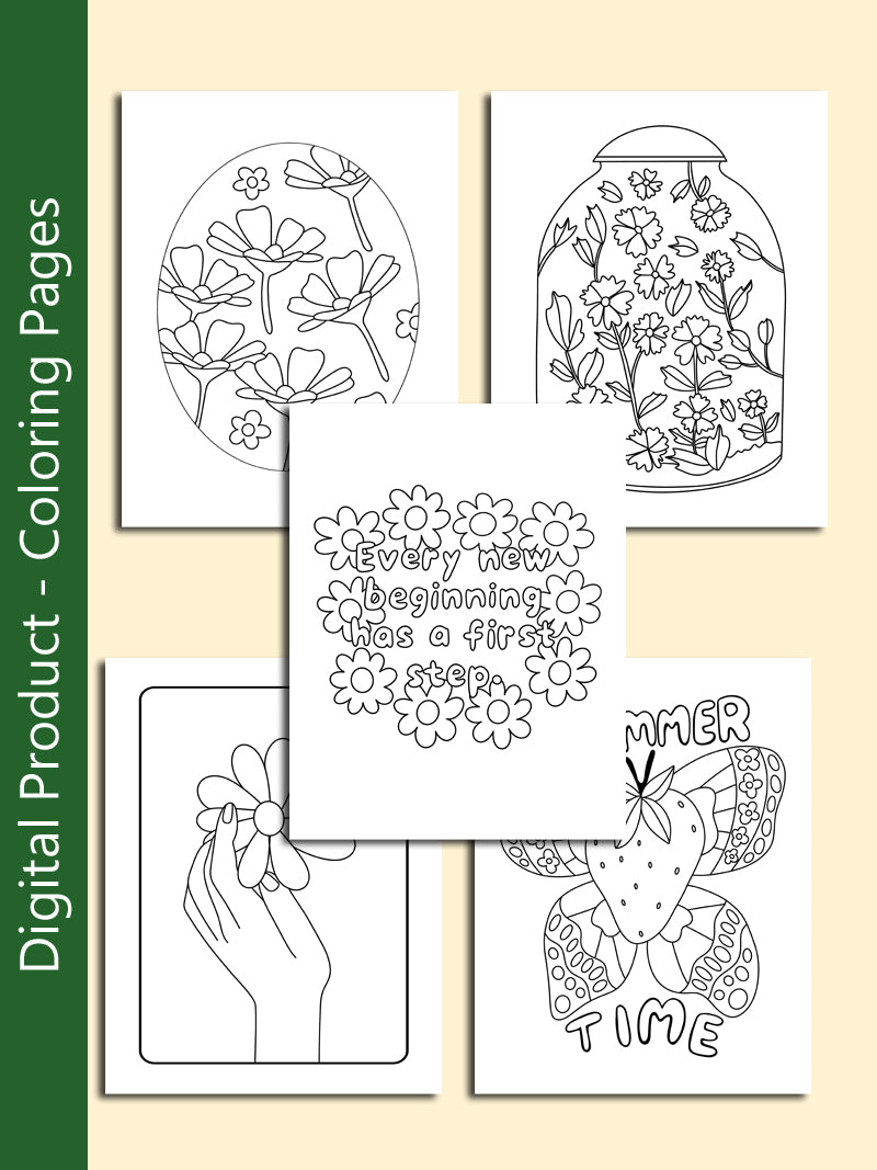 Digital Coloring Pages - 5 Pages