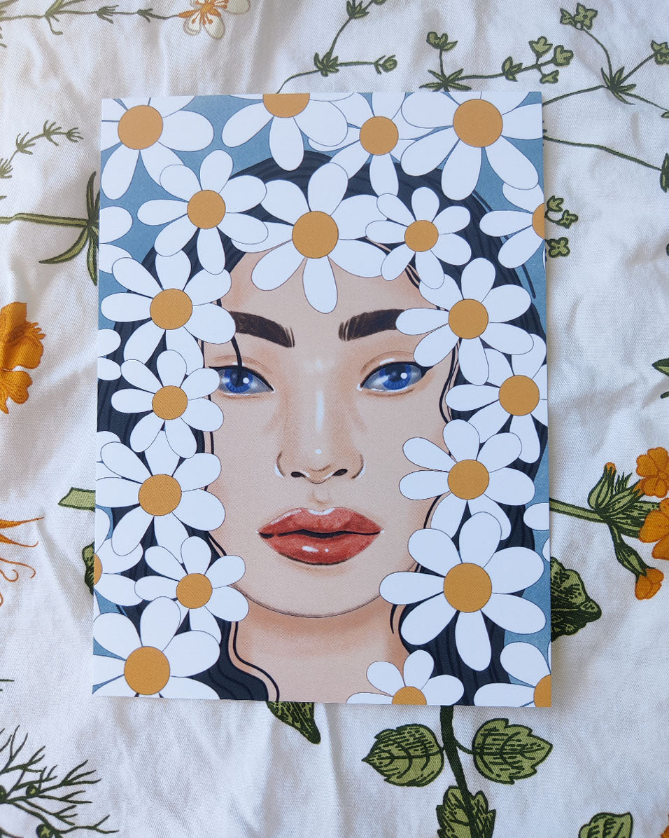 The Girl That Blooms Art Print – 5x7 Wall Art
