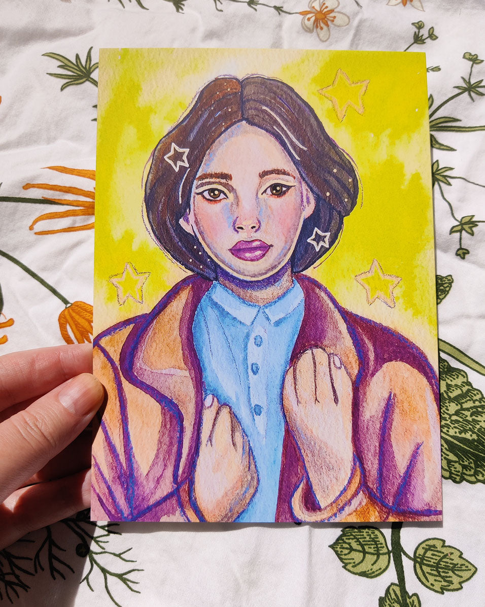 Watercolor Woman Art Print – 5x7 Wall Art