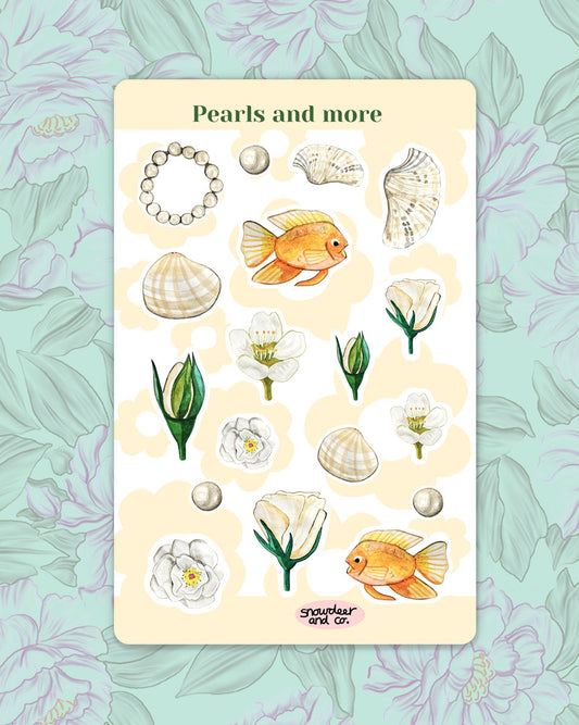 Beach Inspired Watercolor Sticker Sheet