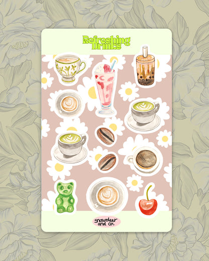 Refreshing Drinks Sticker Sheet