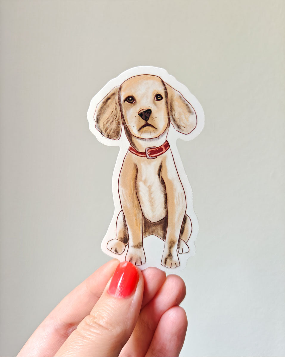 Puppy Vinyl Sticker