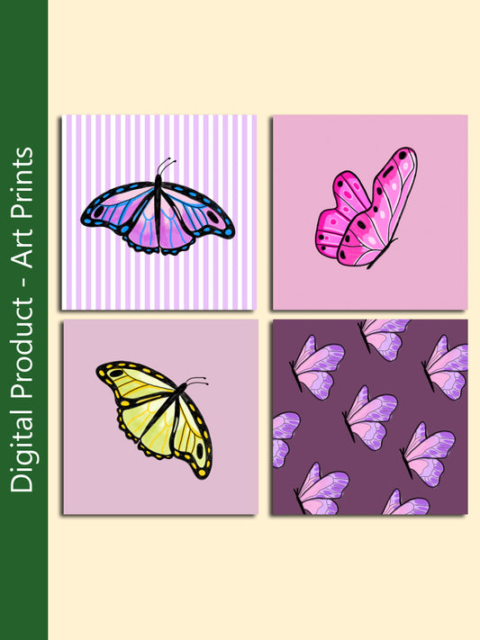 Digital Illustration Butterfly Set