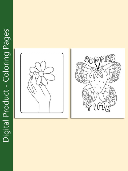 Digital Coloring Pages - 5 Pages