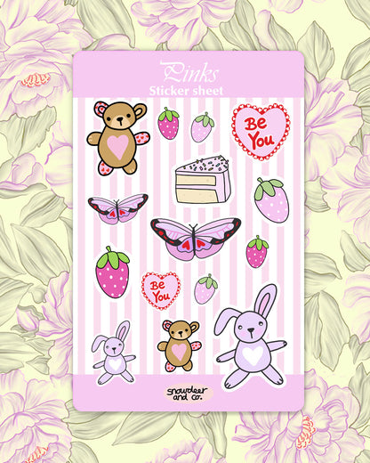 Pinks Sticker Sheet