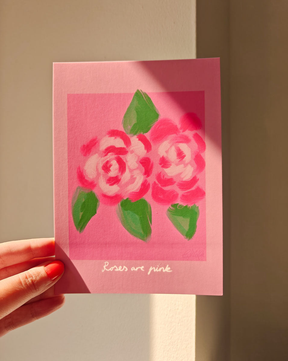 Roses Abstract Art – 5x7 Wall Art