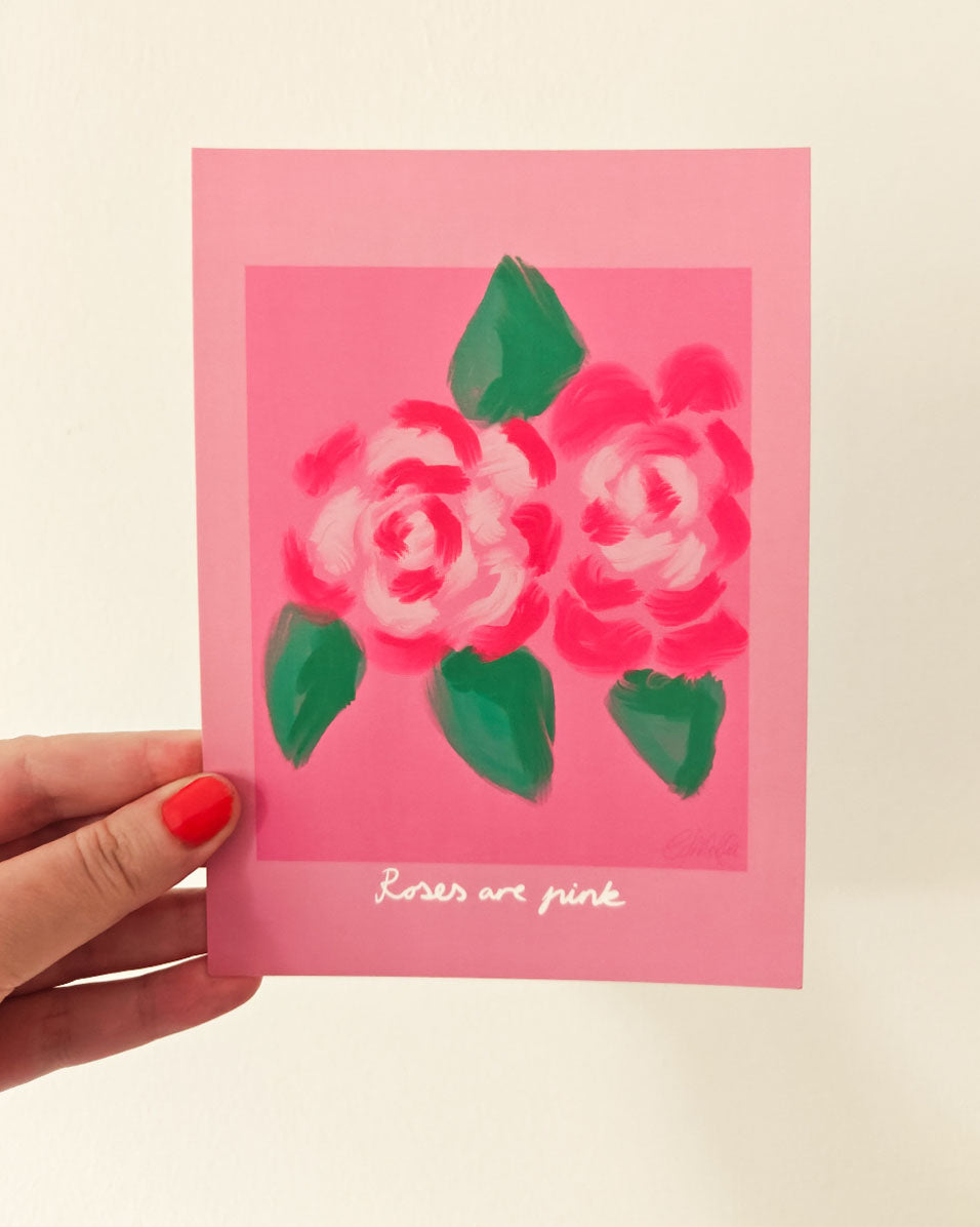 Roses Abstract Art – 5x7 Wall Art