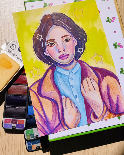 Watercolor Woman Art Print – 5x7 Wall Art